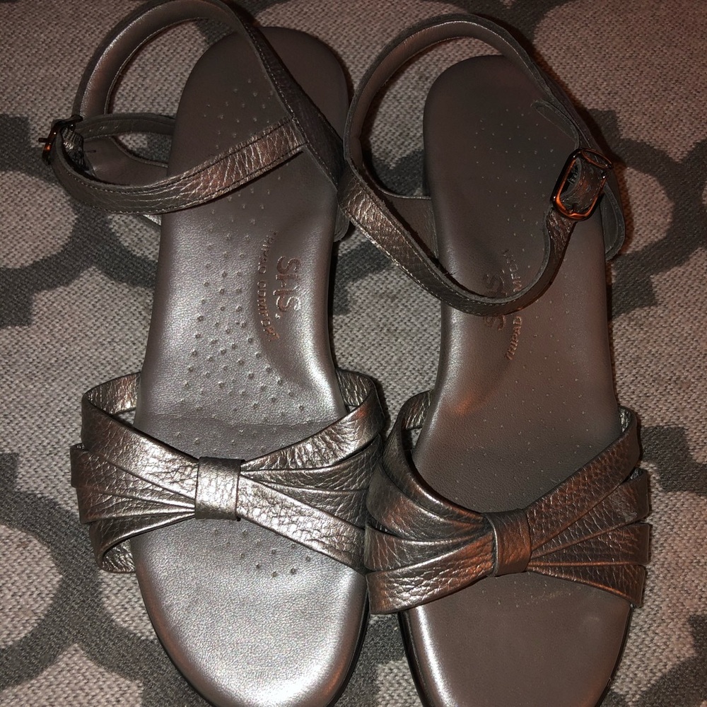 SAS Strippy Quarter Strap Wedge Sandal